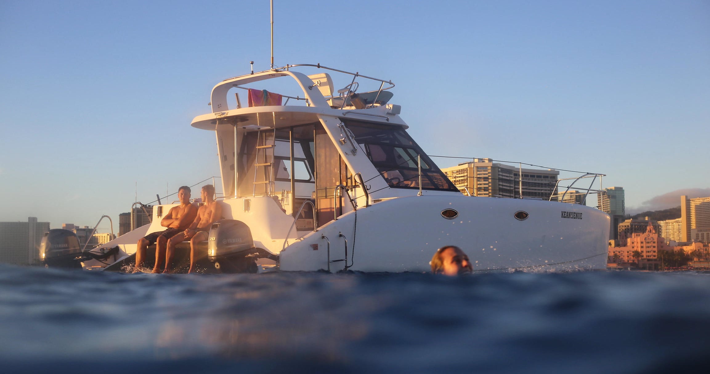 Private Sunset Catamaran Cruise & Swim "Keanuenue"